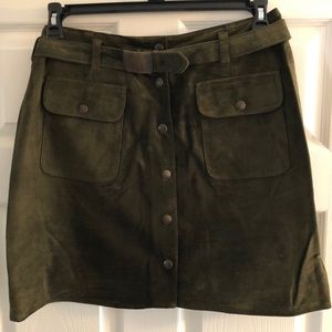 Green Suede Skirt